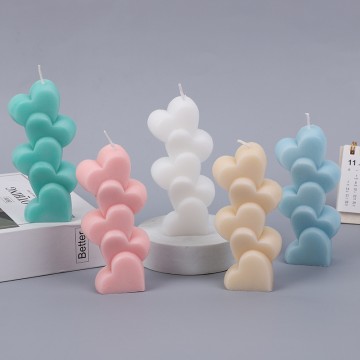 Heart-shaped scented candles for party birthday de...