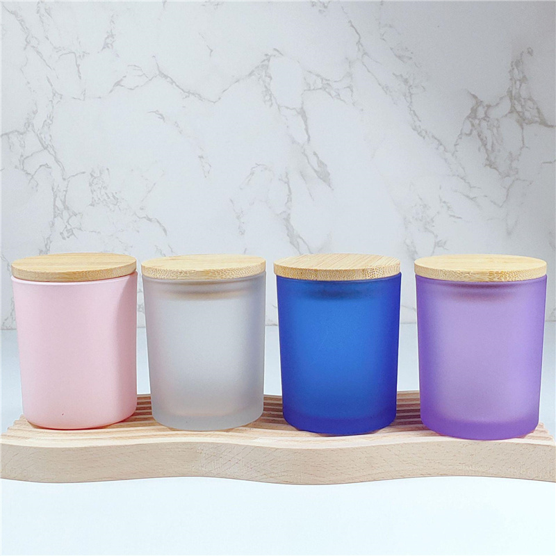 Black transparent with wooden cover scented candle glass cup clear frosted decoration for scented candle (5).jpg