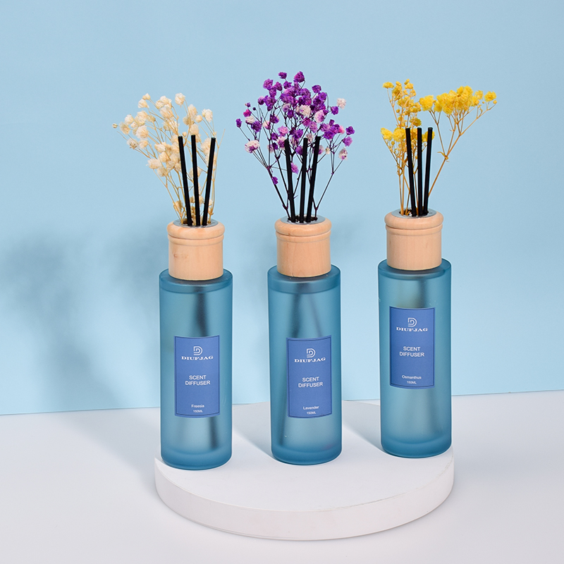 Aromatherapy Blue Round 150ml Essential Oil Reed Diffuser Aroma Gift (6).jpg