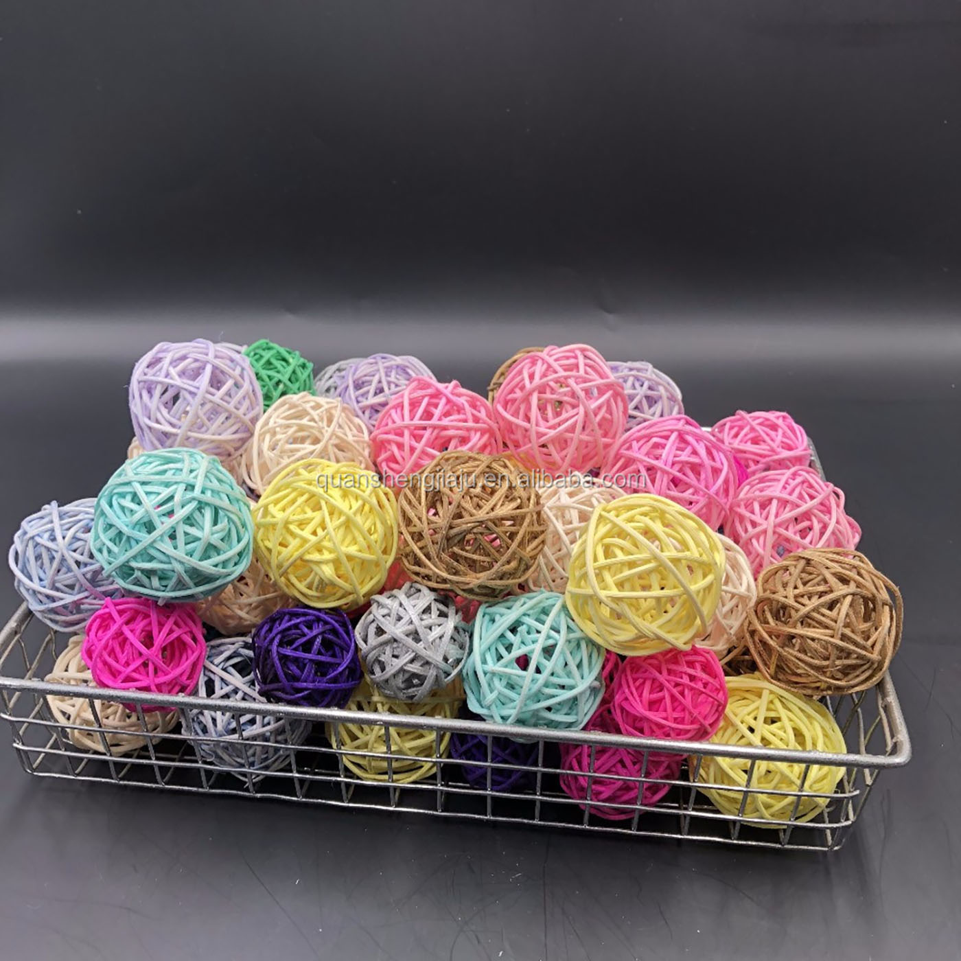 Christmas Tree Ornaments Hanging Ball Rattan Ball Pet Bird Toy (5).jpg