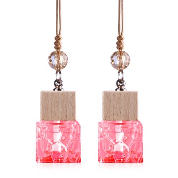 Hanging Car Air Freshener Diffuser Glass Perfume Bottle Indoor Aromatherapy