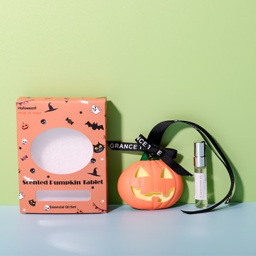 Halloween style pumpkin diatom mud diffuser stone ...