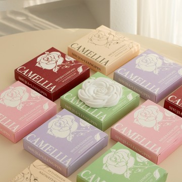 Car aromatherapy camellia ceramic flower gift