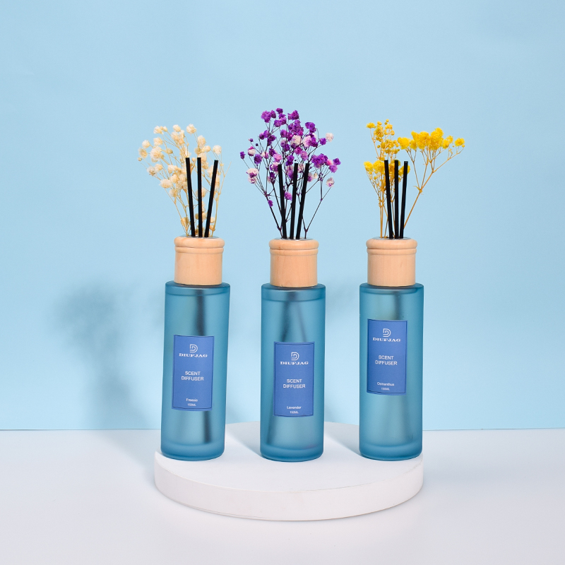 Aromatherapy Blue Round 150ml Essential Oil Reed Diffuser Aroma Gift (5)