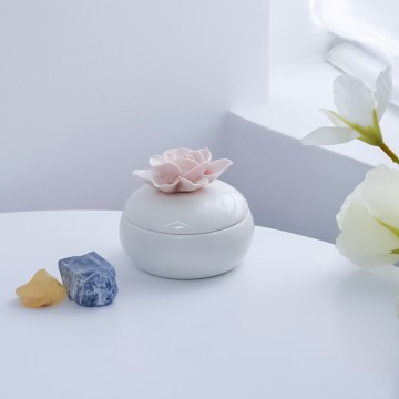 Ceramic Jewelry Boxes With Handmade Flower Porcela...