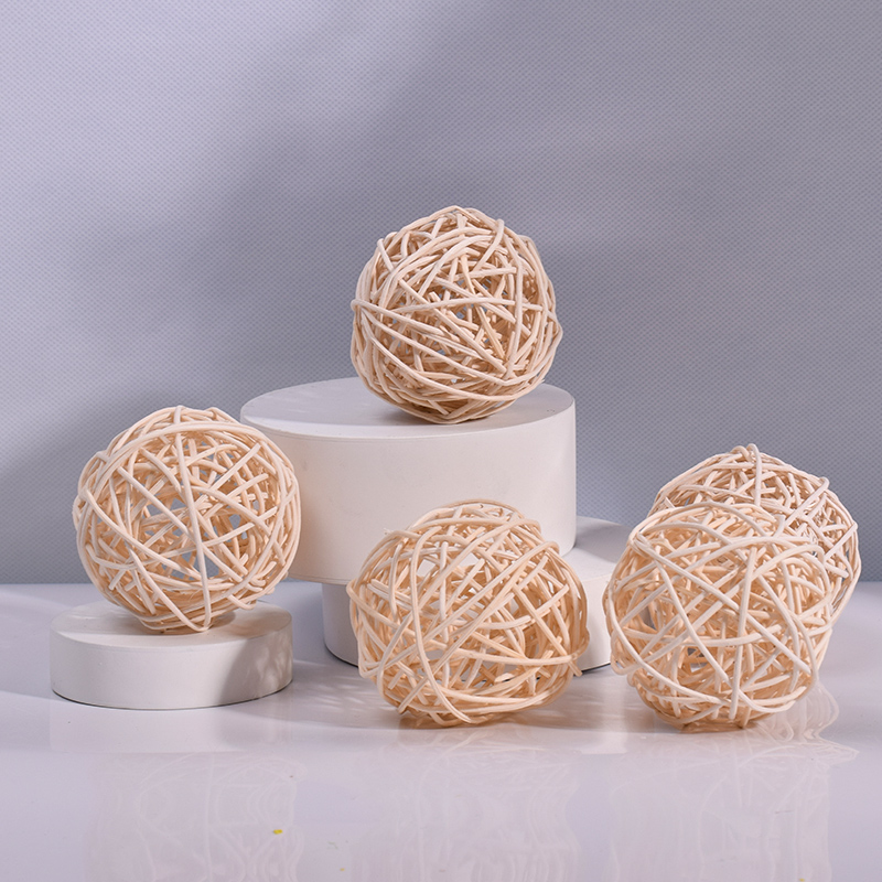 Round Rattan Ball For Diffuser Stick Rattan Ball Christmas Decoration (1)