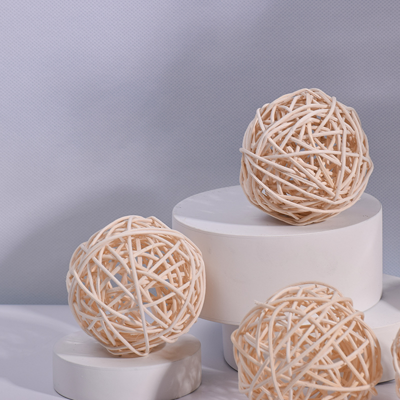 Round Rattan Ball For Diffuser Stick Rattan Ball Christmas Decoration (2)