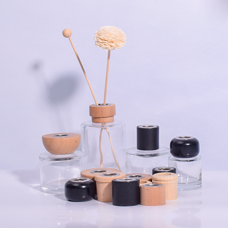 Perfume bottle wood cap Diffuser bottle round and square cap (2).jpg