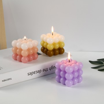 Natural Soy Wax Candles Smokeless Rubik's Cube Hom...