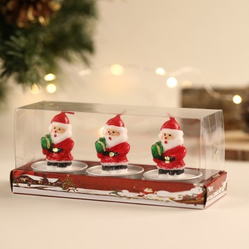 Christmas Candle Set Christmas Tree Snowman Hand-p...